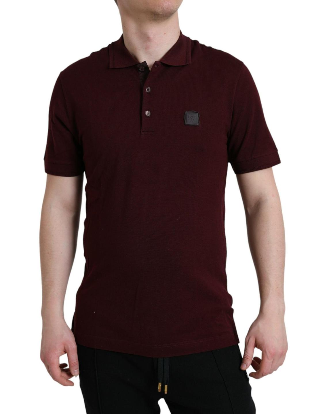 Polo Shirt Burgundy Short Sleeves - Maroon T-Shirts main product photo