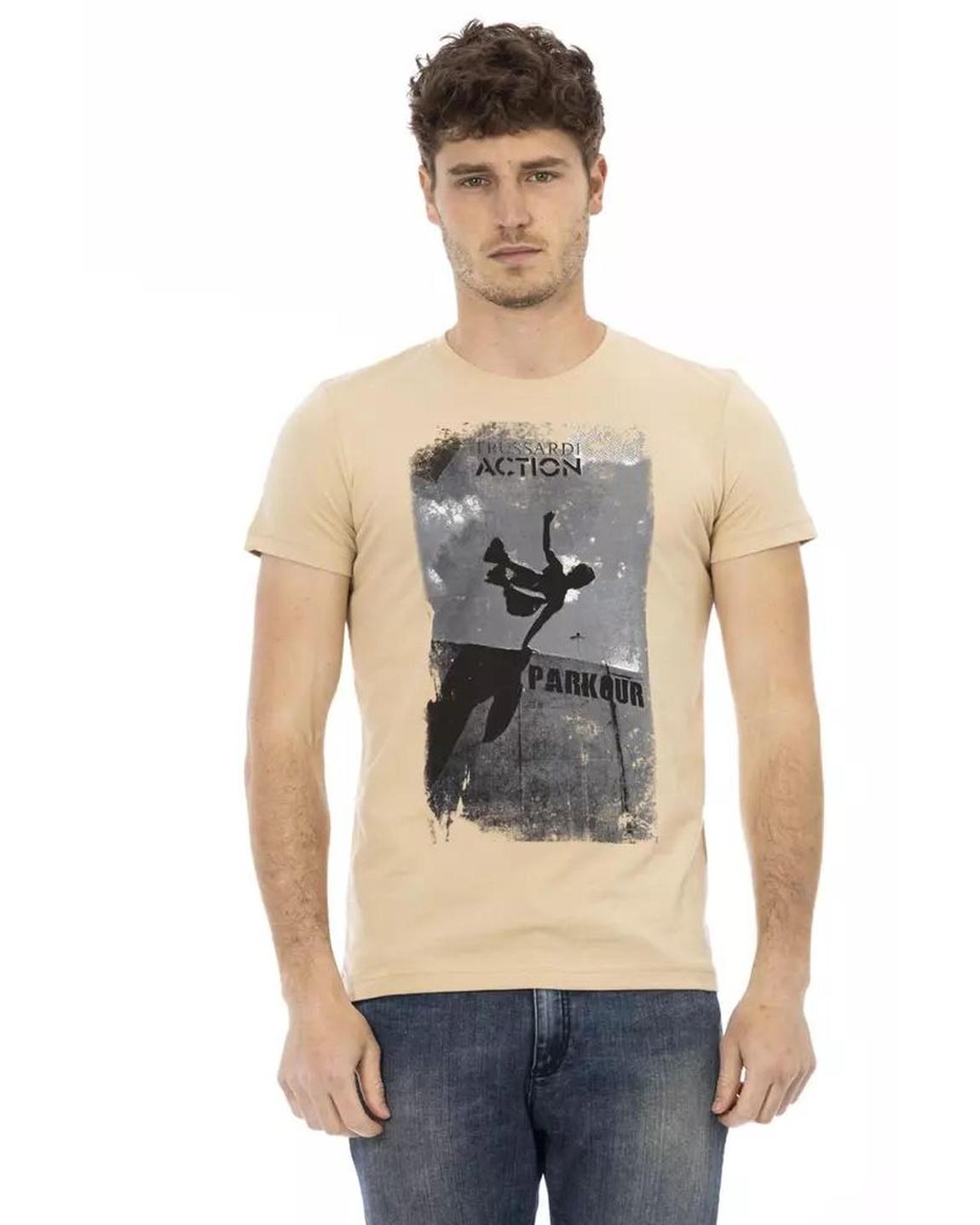Parkour Graphic Tee Short Sleeve - Beige T-Shirts main product photo