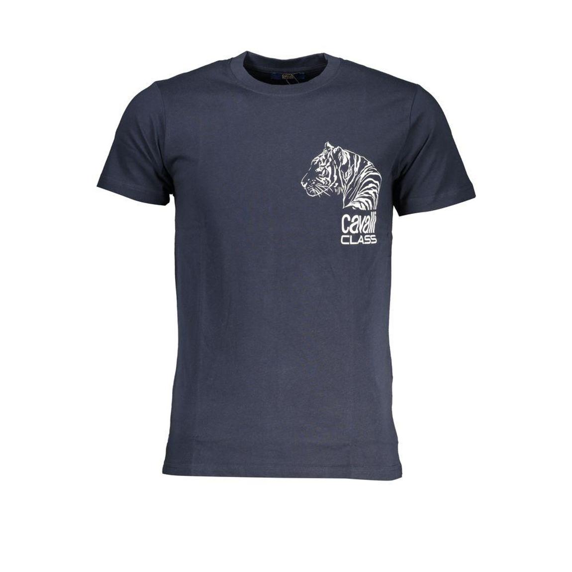 Tiger Head TShirt Short Sleeve Crew Neck - Blue T-Shirts main product photo
