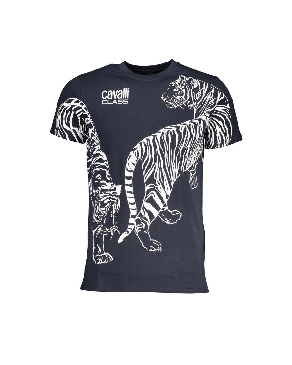 Tiger Print Tee Casual Style - Blue T-Shirts main product photo