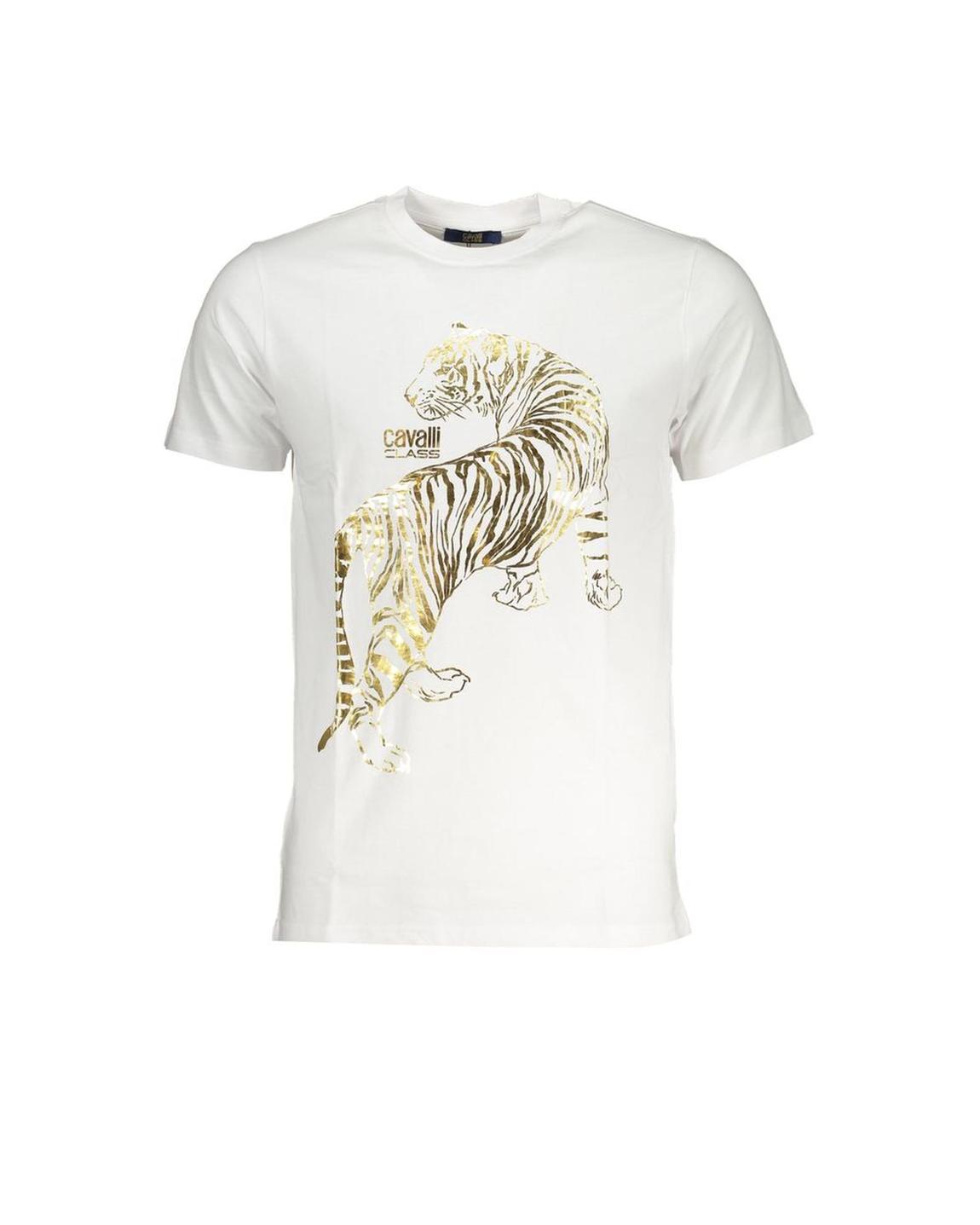 Tiger Print TShirt Gold Tiger - White T-Shirts main product photo