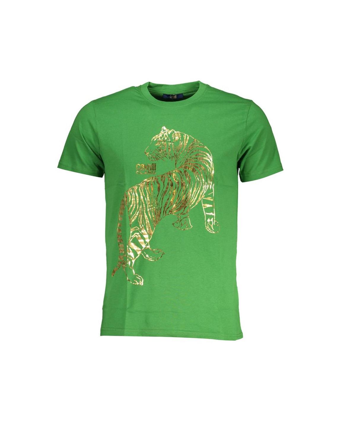 Tiger Print Tee Short Sleeve Crew Neck - Green T-Shirts main product photo