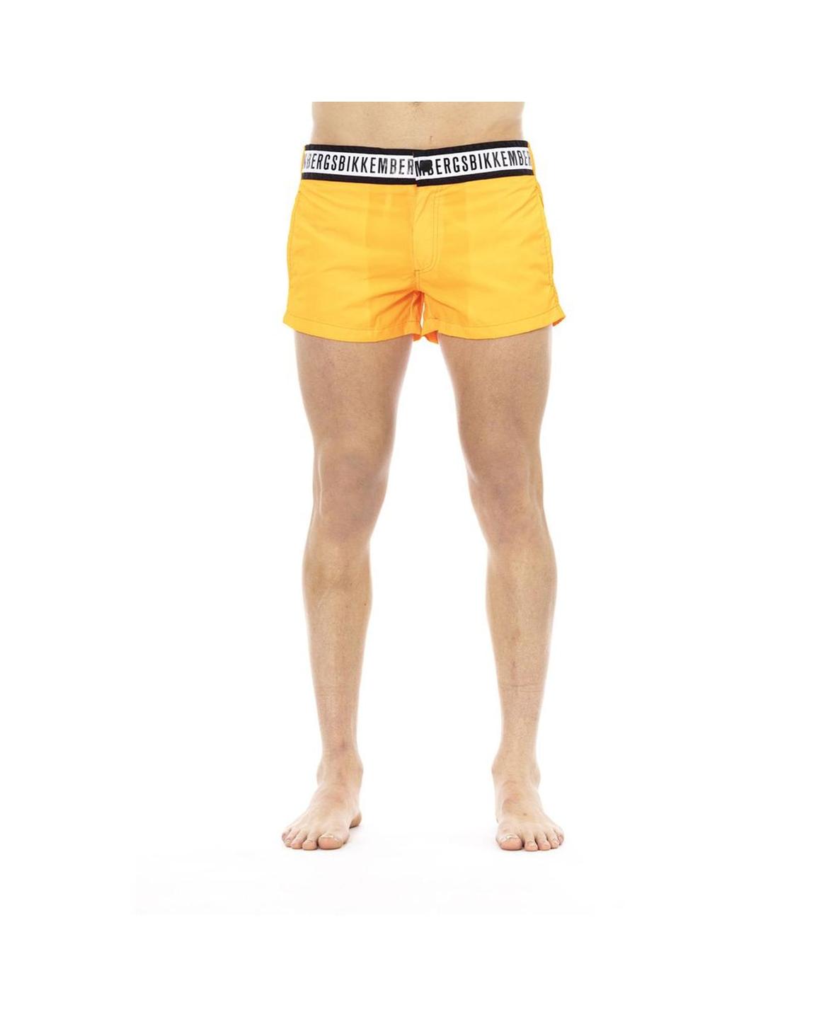 Swim Trunks with Branded Waistband - Orange Swimwear main product photo