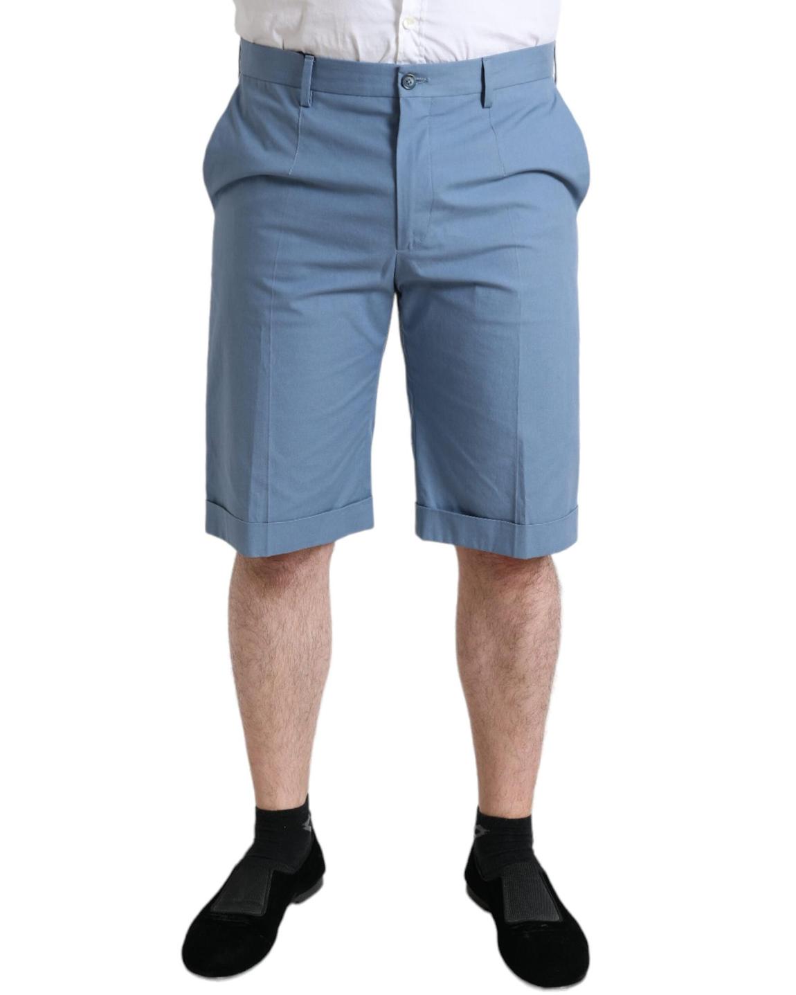 Cotton Shorts MidLength Style - Light Blue main product photo