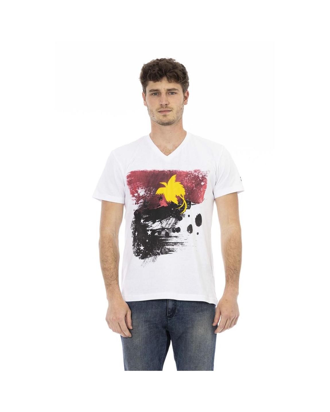 Papua New Guinea Flag VNeck TShirt - White T-Shirts main product photo