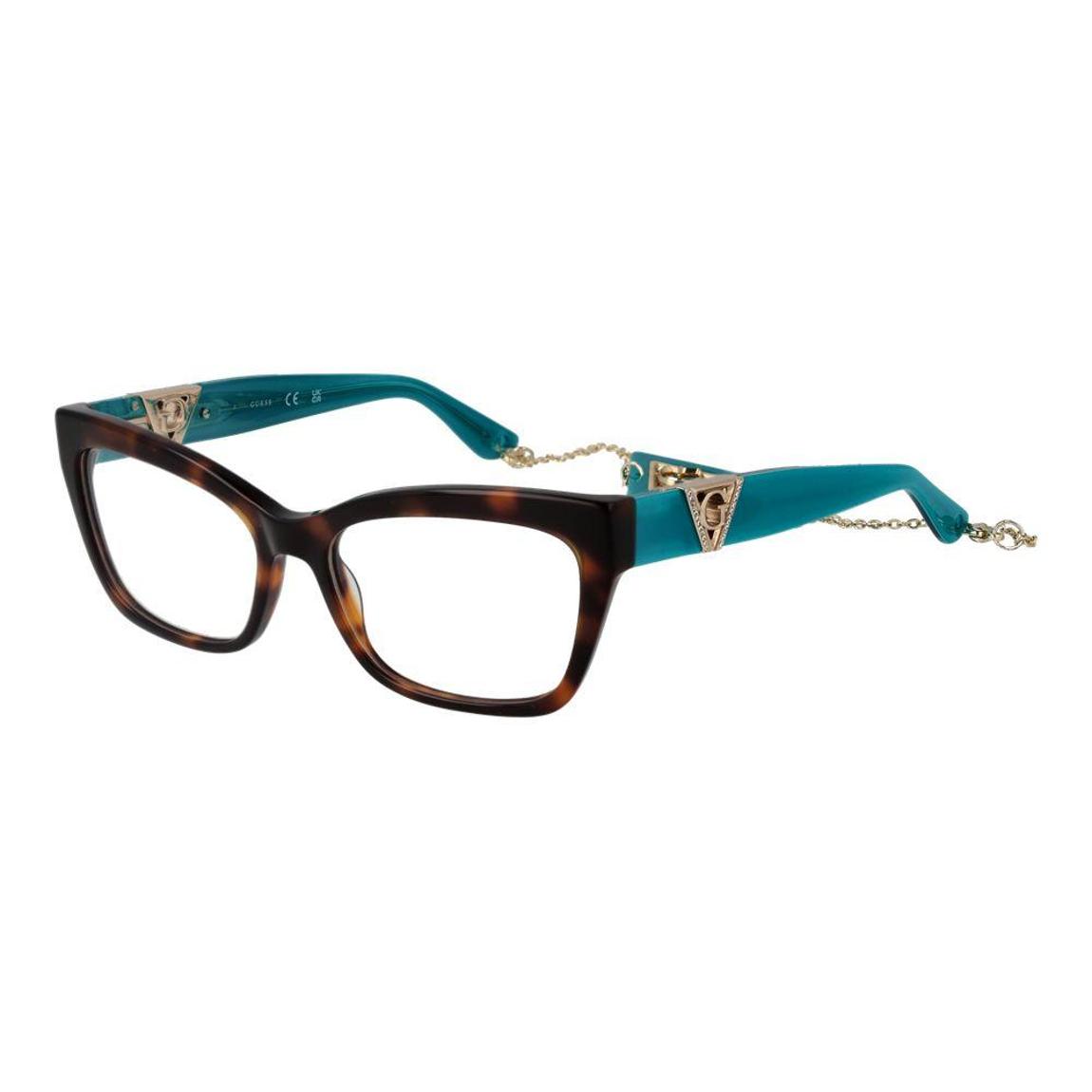 Full-Rim Acetate Rectangle Optical Frames with Pendant Wo - Brown main product photo