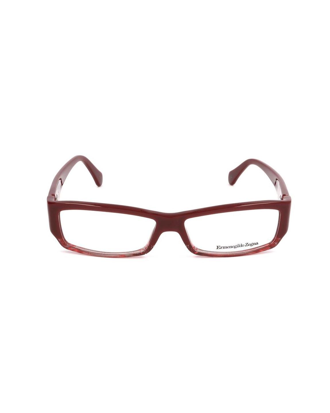 Zegna EZVZ353609M8AC Rectangular Eyeglasses Unisex - Red Frames main product photo