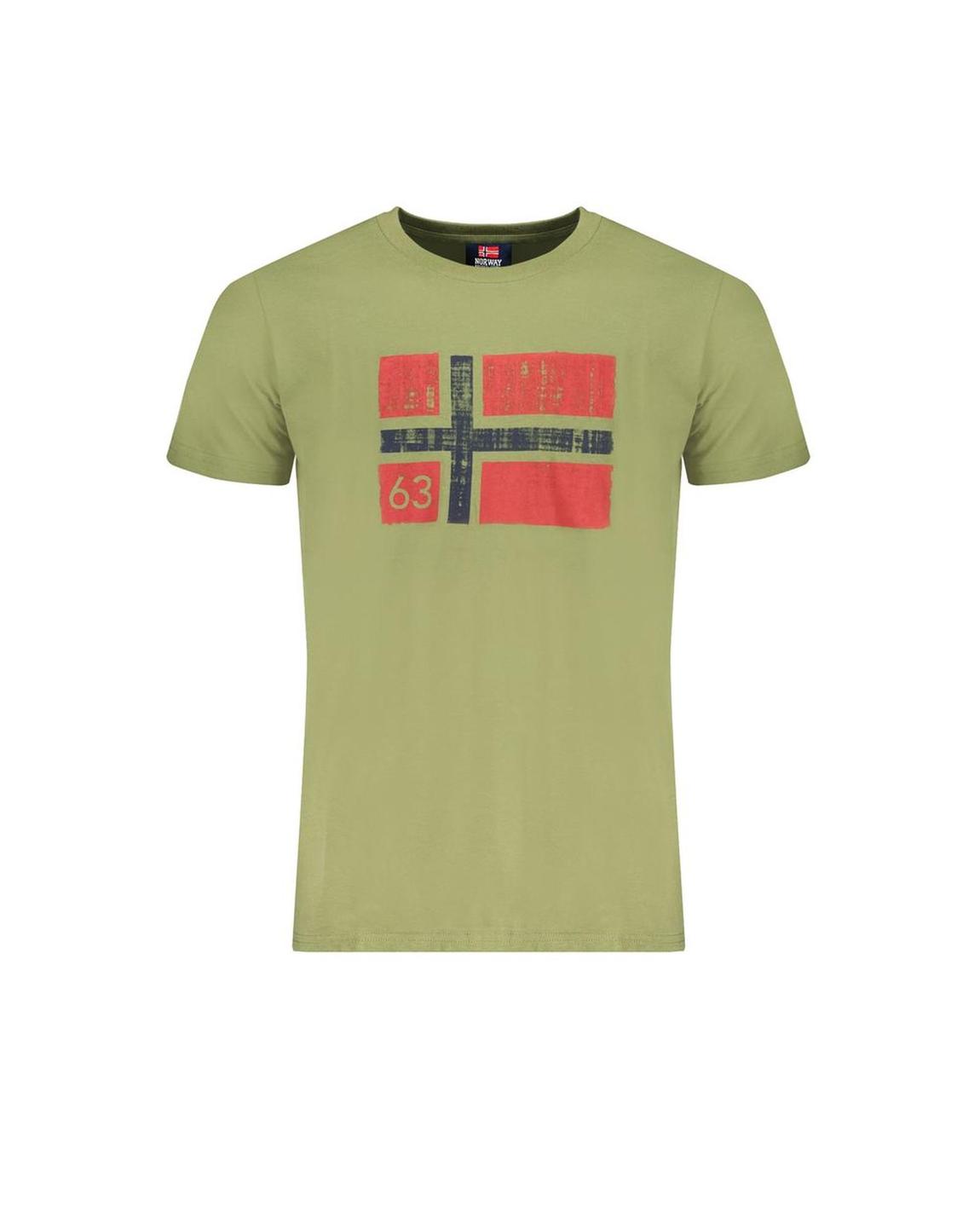 Flag Graphic Tee Model NO29191 - Green T-Shirts main product photo
