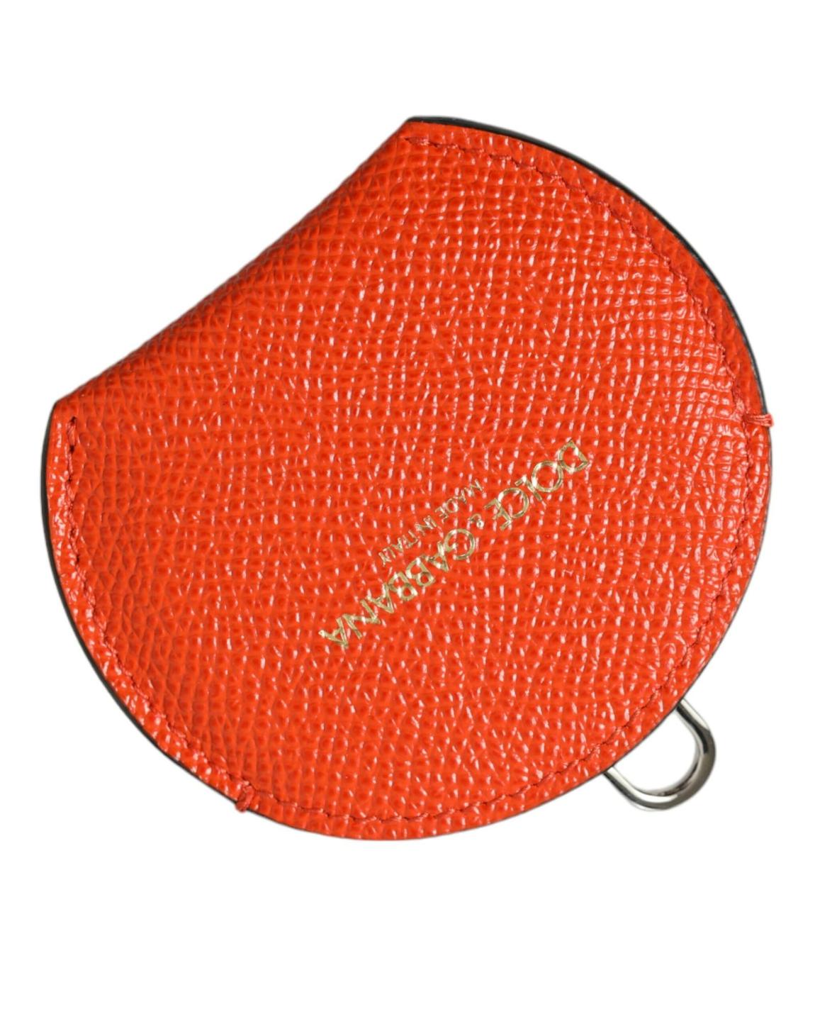 Half Moon Coin Purse Red Leather Wo - Orange Miscellaneous main product photo