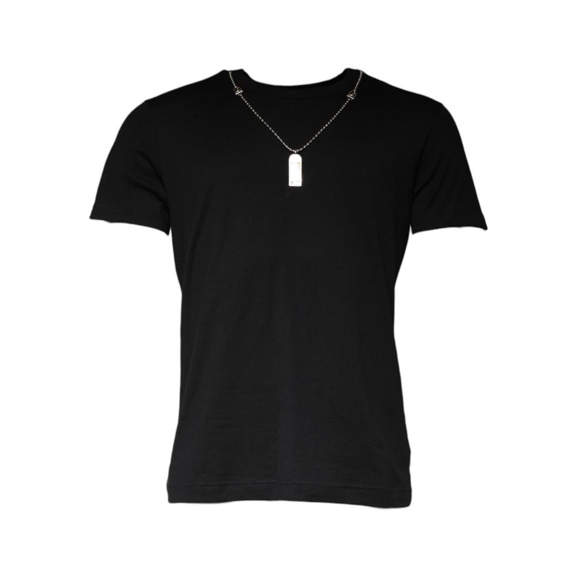 Crew Neck TShirt TSH87060 - Black T-Shirts main product photo
