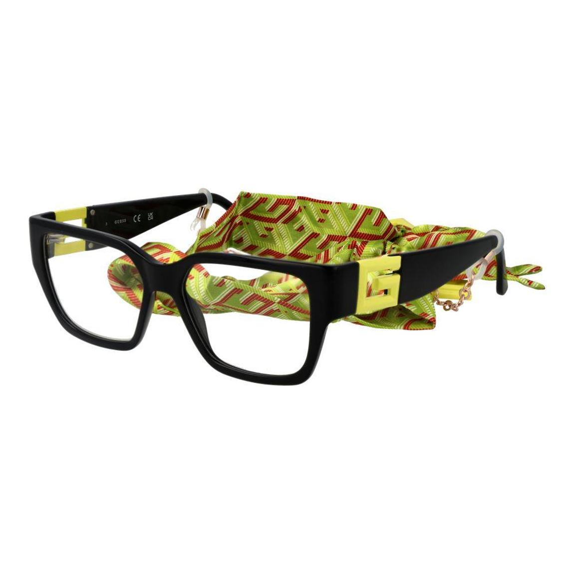 Full-Rim Stainless Steel Rectangle Optical Frames with Eyewear Chain main product photo
