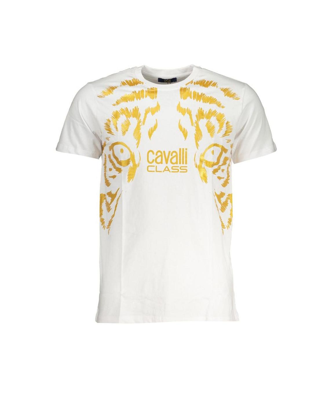 Tiger Print TShirt Short Sleeve Crew Neck - White T-Shirts main product photo