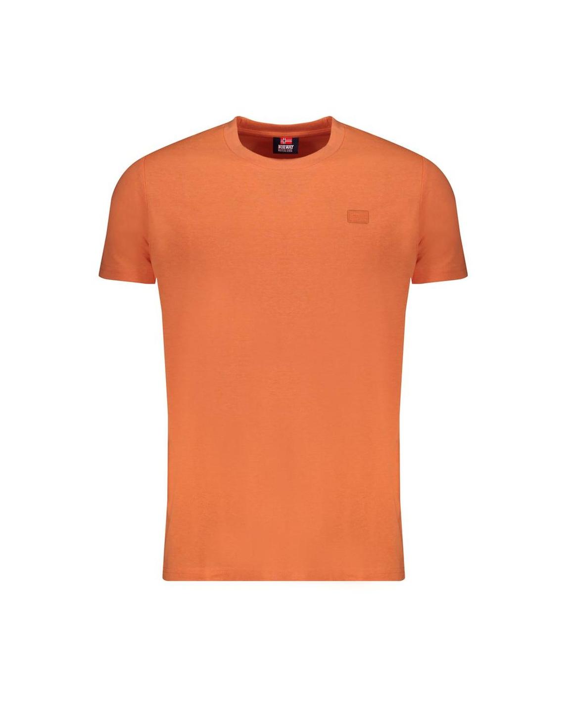 Casual Crew Neck Short Sleeve Tee - Orange T-Shirts main product photo