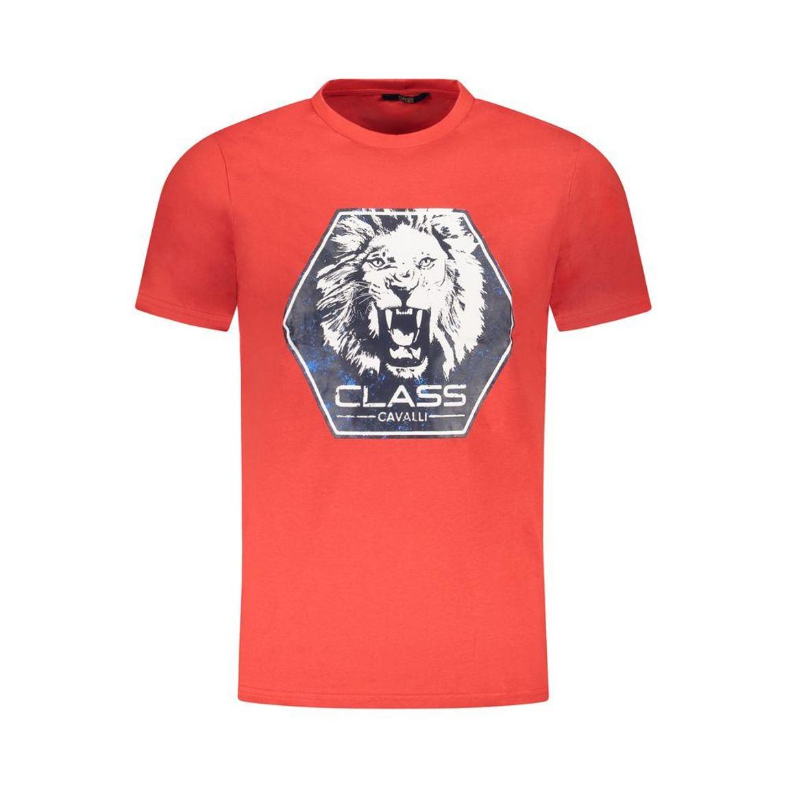 Lion Head Graphic Tee - Red T-Shirts main product photo