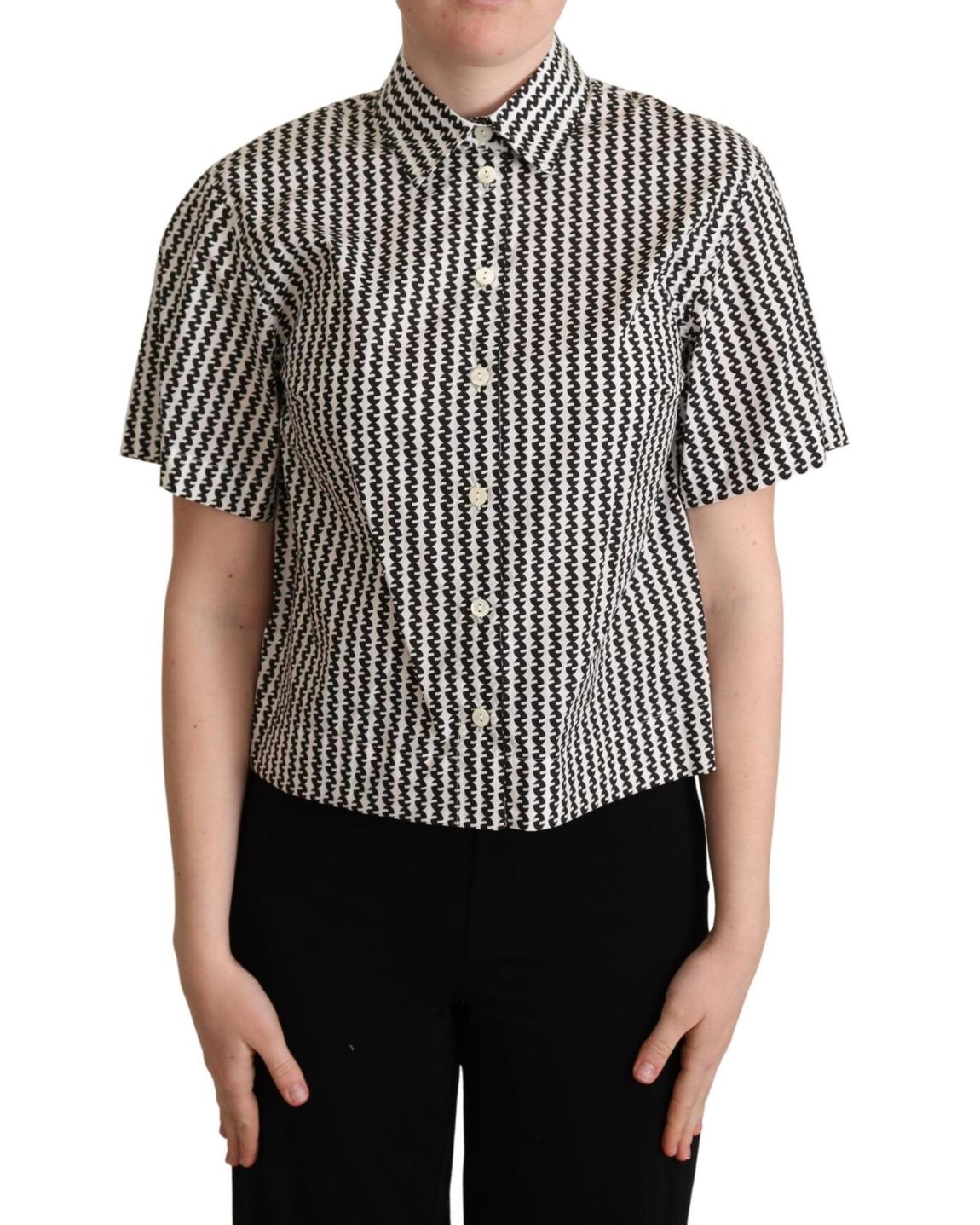 Dolce Gabbana Short Sleeve Collared Shirt Wo - White main product photo