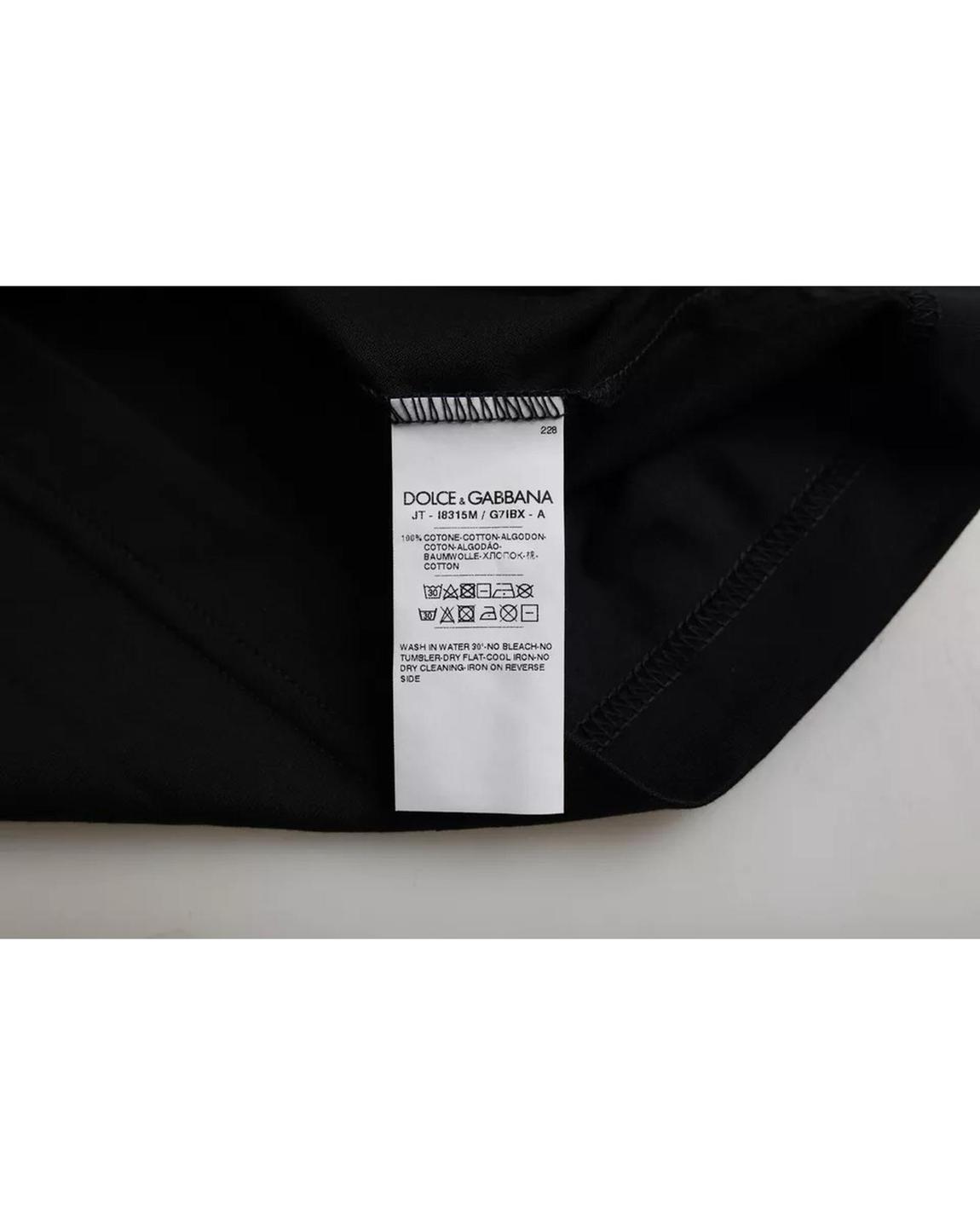 Crew Neck Short Sleeve TShirt TSH86522 - Black T-Shirts main product photo