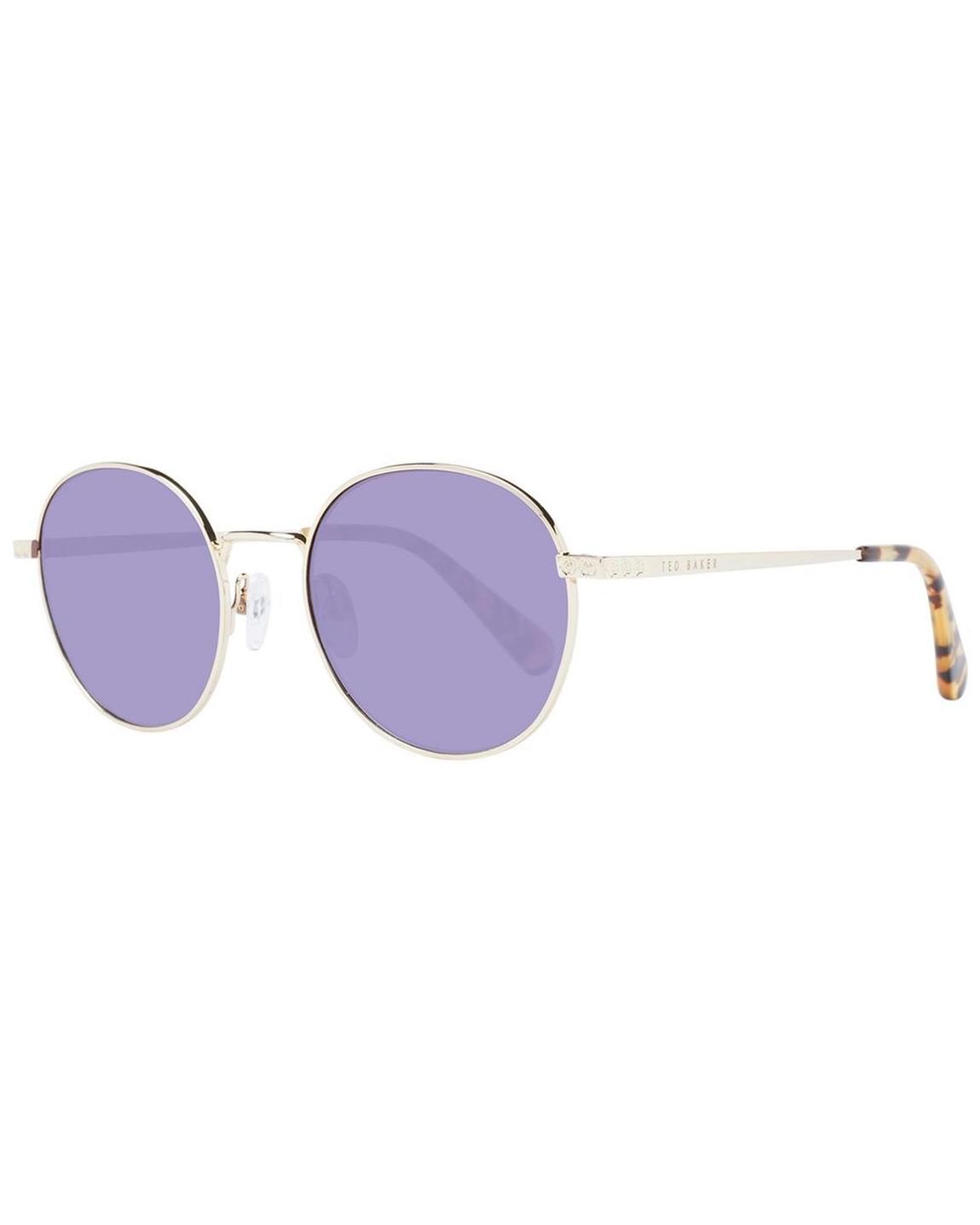 Round Metal Sunglasses Purple Lens Wo - Gold main product photo