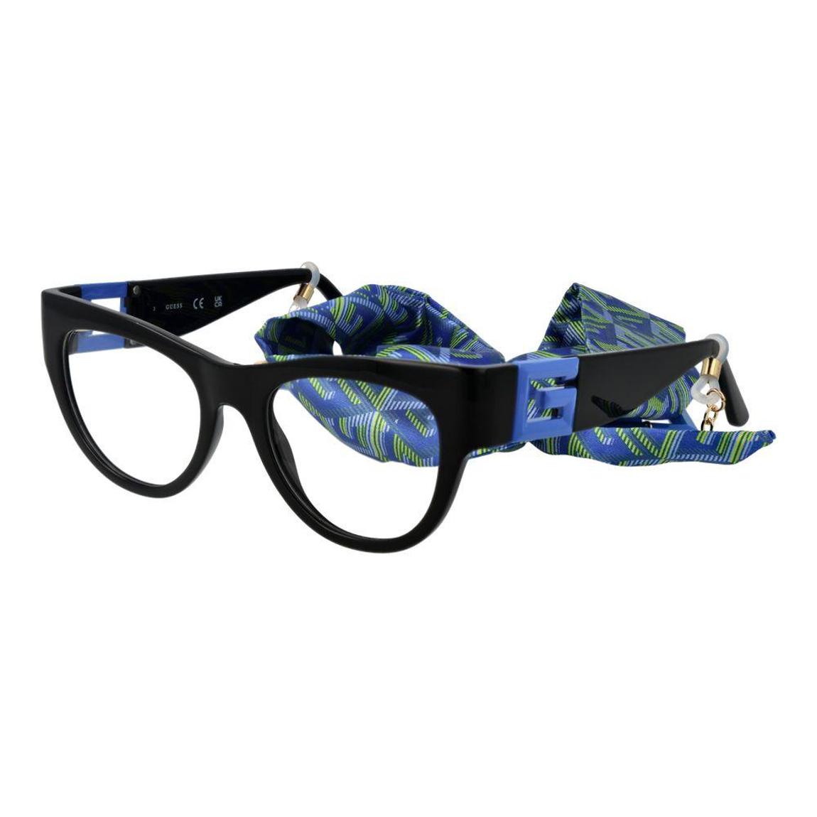 Cat Eye Full-Rim Optical Frames with Eyewear Chain Wo - Black main product photo