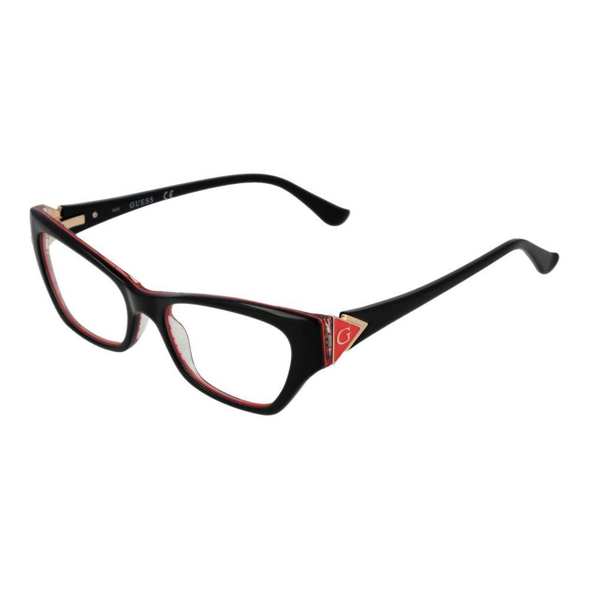 Cat Eye Eyeglasses Red Accents - Black Frames main product photo