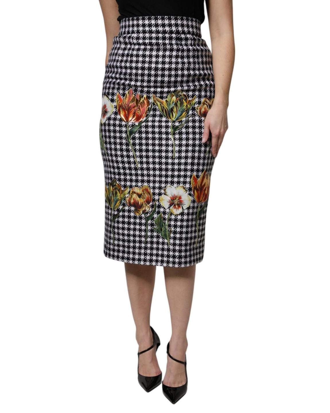Floral Applique Pencil Skirt Wo - Multicolor main product photo