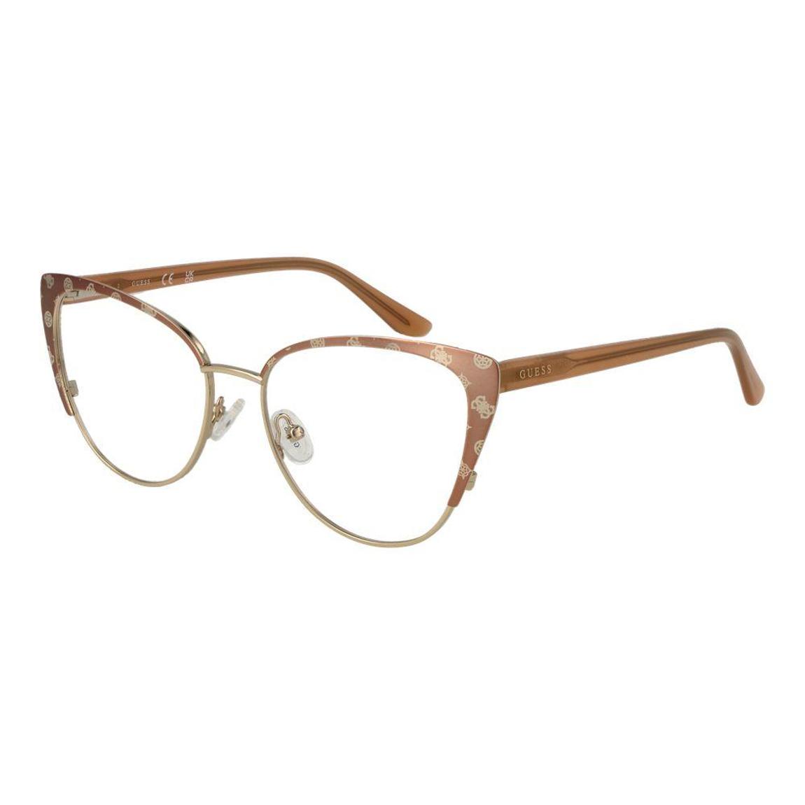 Patterned Frame CatEye Glasses Wo - Gold main product photo