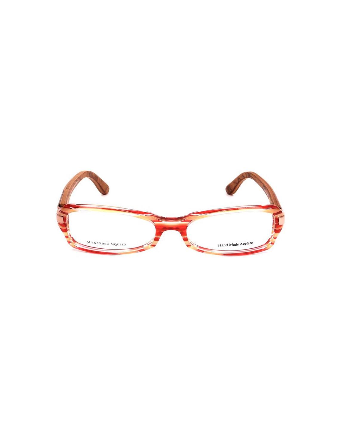 AM0003OA Hand Made Acetate Eyeglasses Wo - Red Frames main product photo