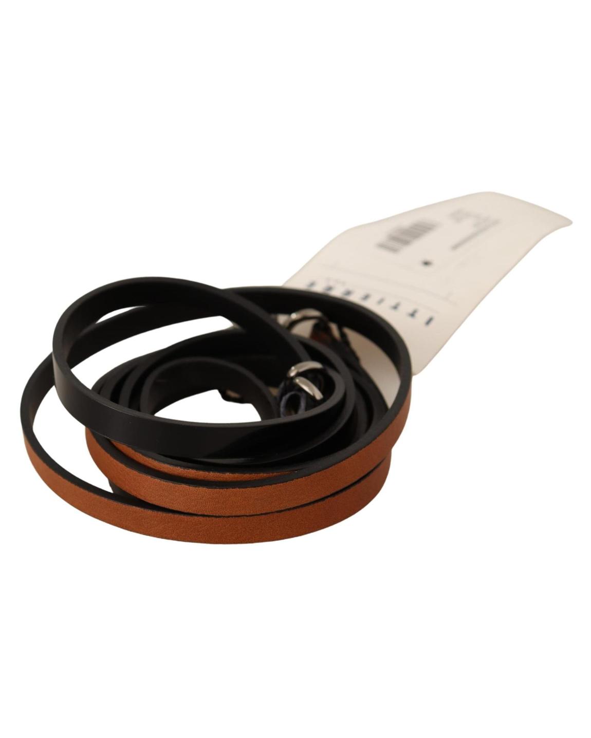Costume National Leather Belt Reversible Design Wo - Brown main product photo