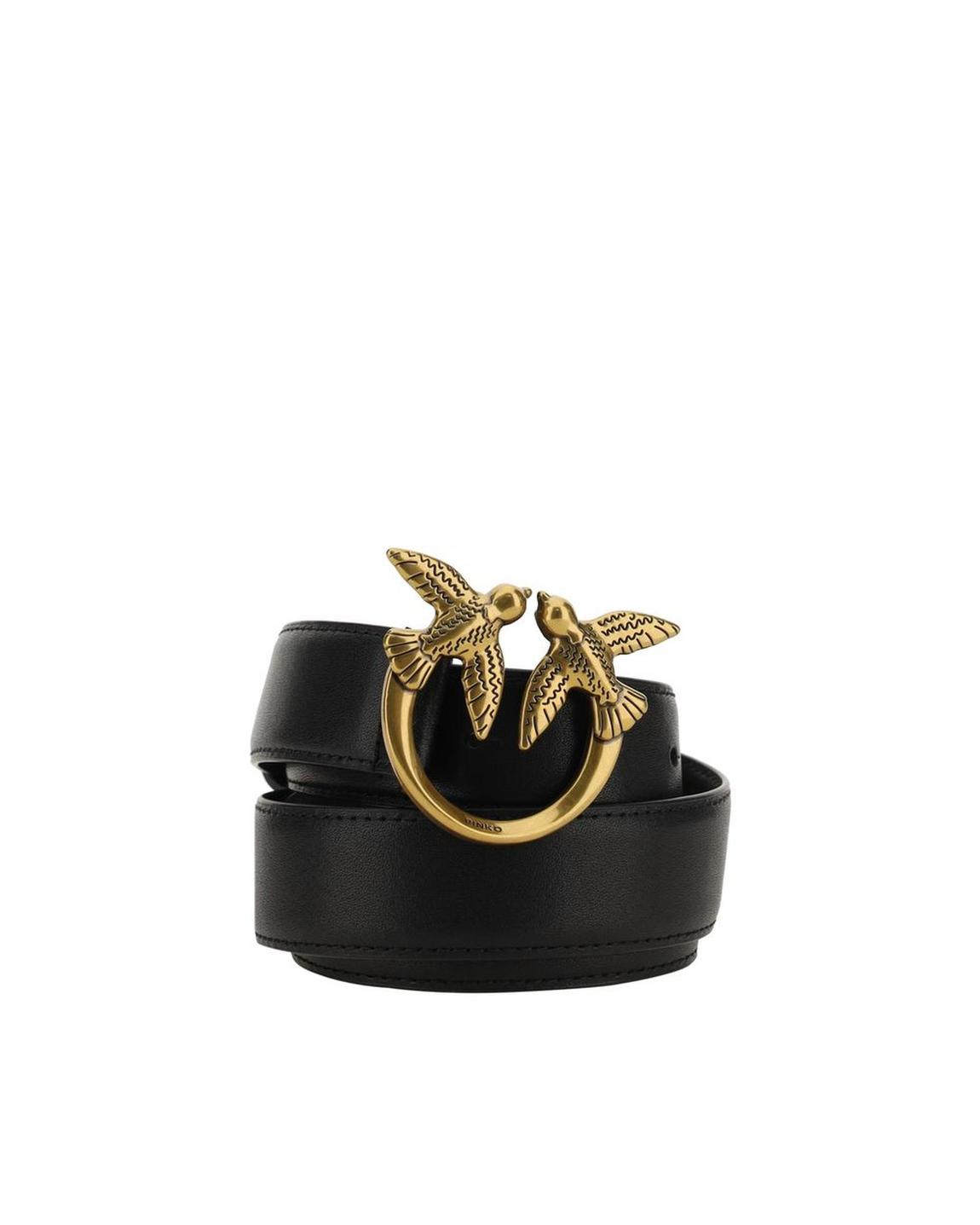 Love Birds Buckle Belt Black Leather Wo main product photo