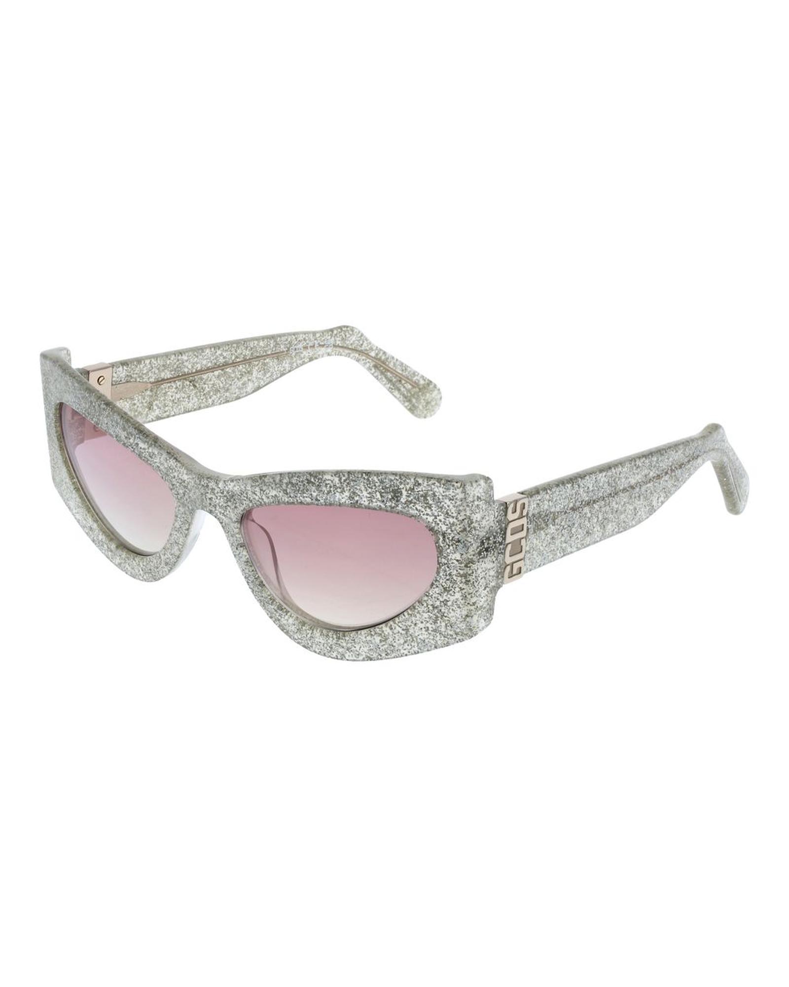 GCDS Cat Eye Sunglasses Glitter Style Unisex - Silver main product photo