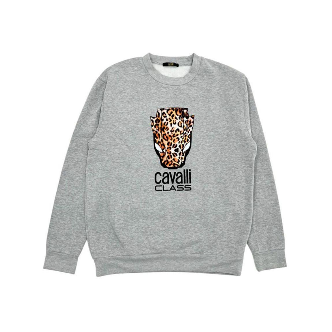 Leopard Head Crewneck Sweatshirt Wo - Gray Clothing main product photo