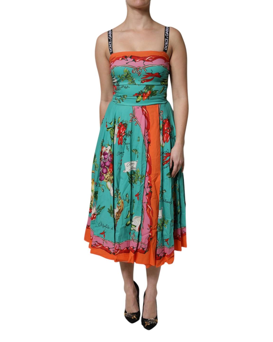 Floral Print Aline Midi Dress Wo - Multicolor Dresses main product photo