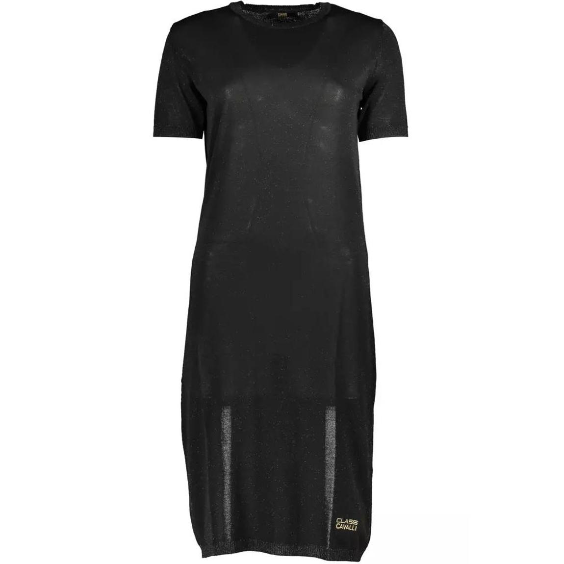 Glitter Knit Midi Dress CA21196 Wo - Black Dresses main product photo