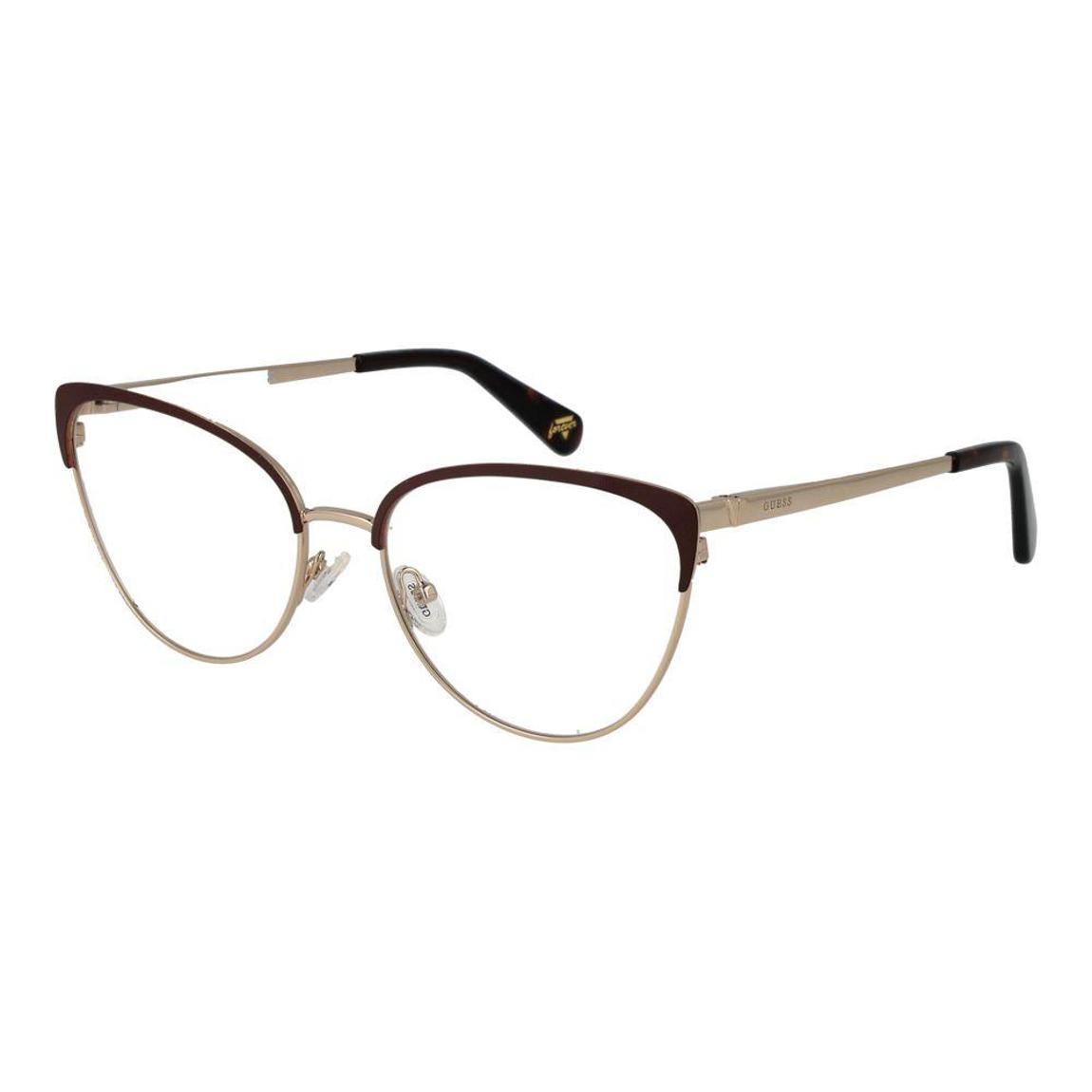 Cat Eye Full-Rim Metal Optical Frames Unisex - Brown main product photo