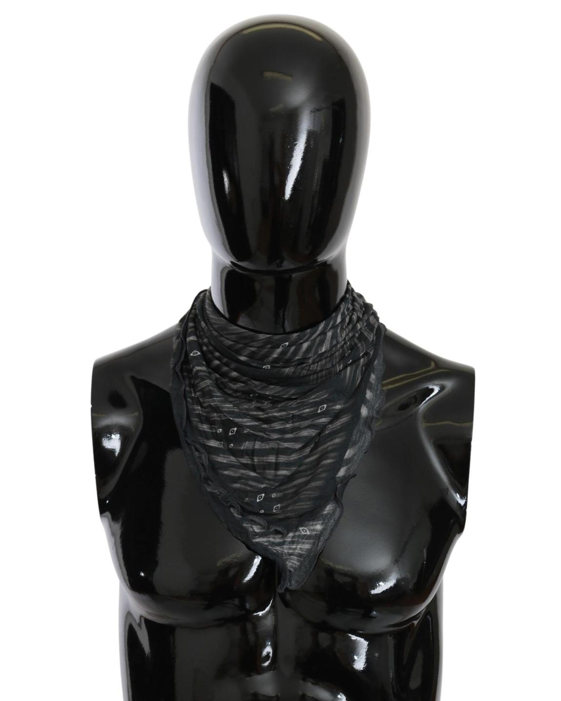 Costume National Bandana Scarf Wo - Black Scarves main product photo