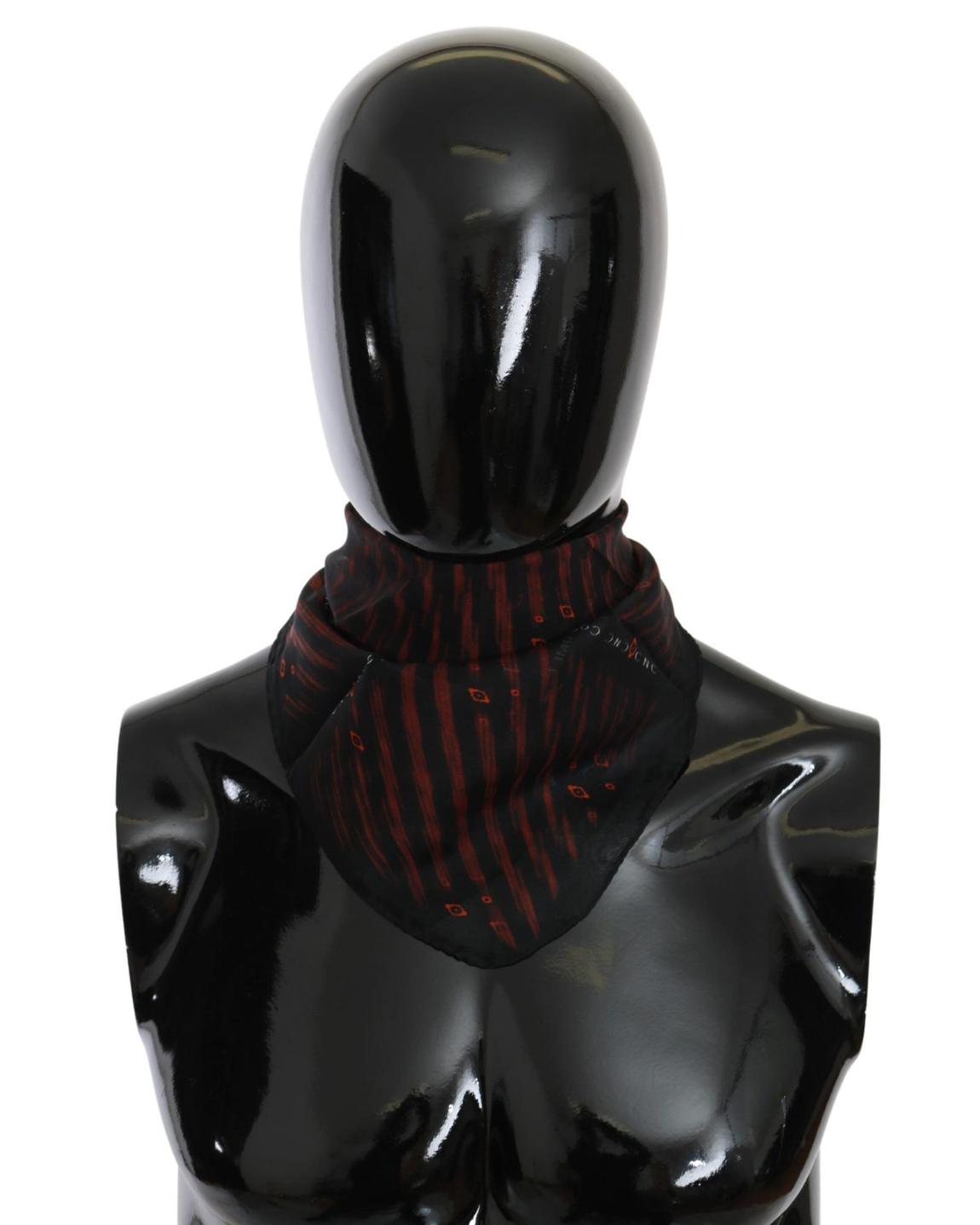 Silk Scarf Red Black Pattern Wo Scarves main product photo