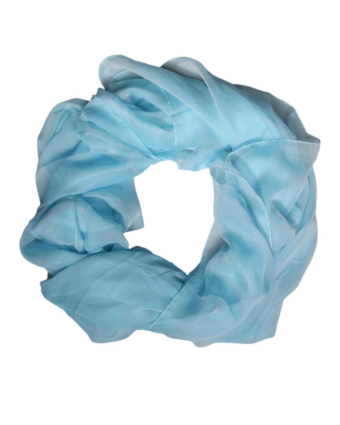Silk Scarf Light Blue Versatile Accessory Wo Scarves main product photo