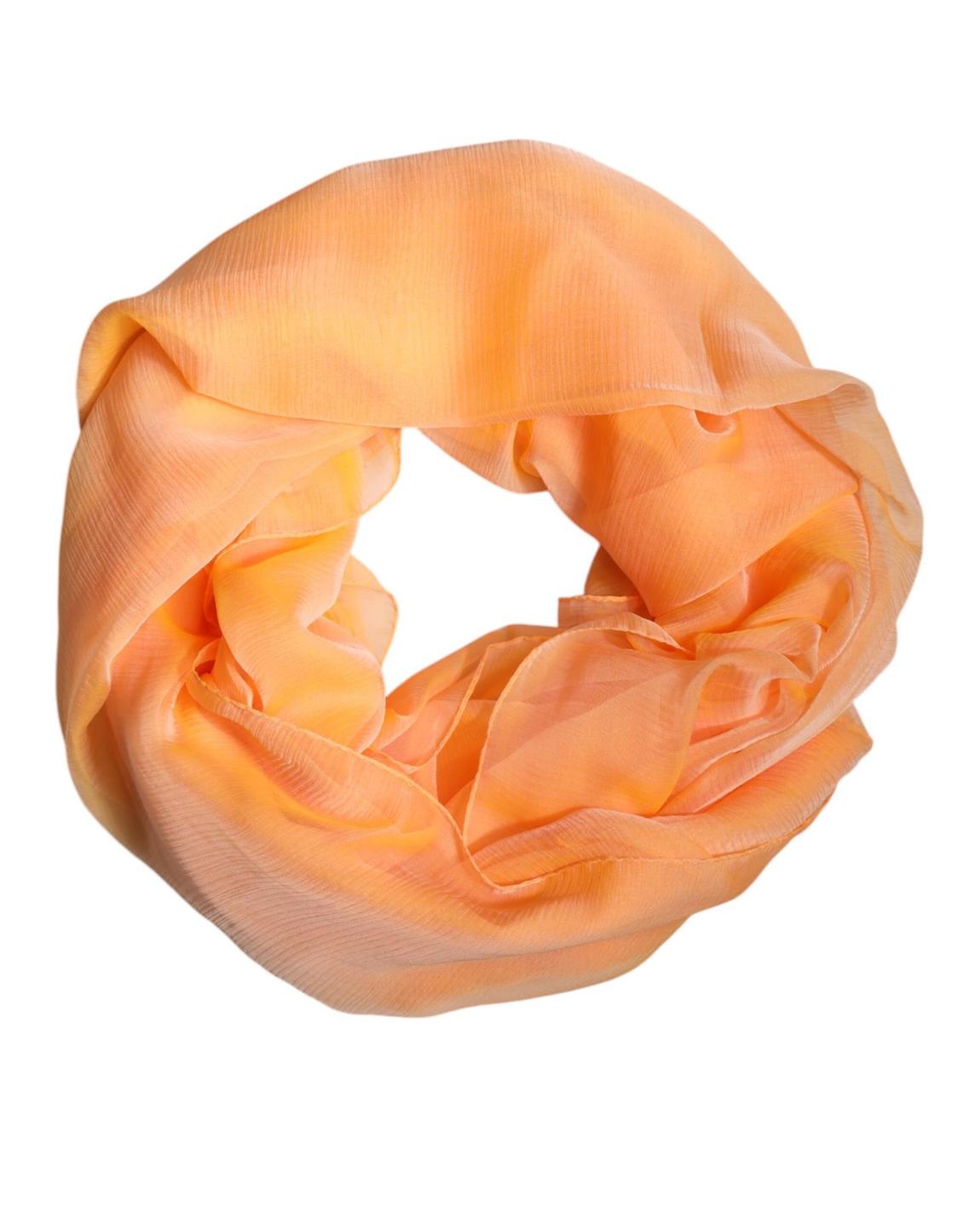 Silk Peach Scarf Wo - Orange Scarves main product photo