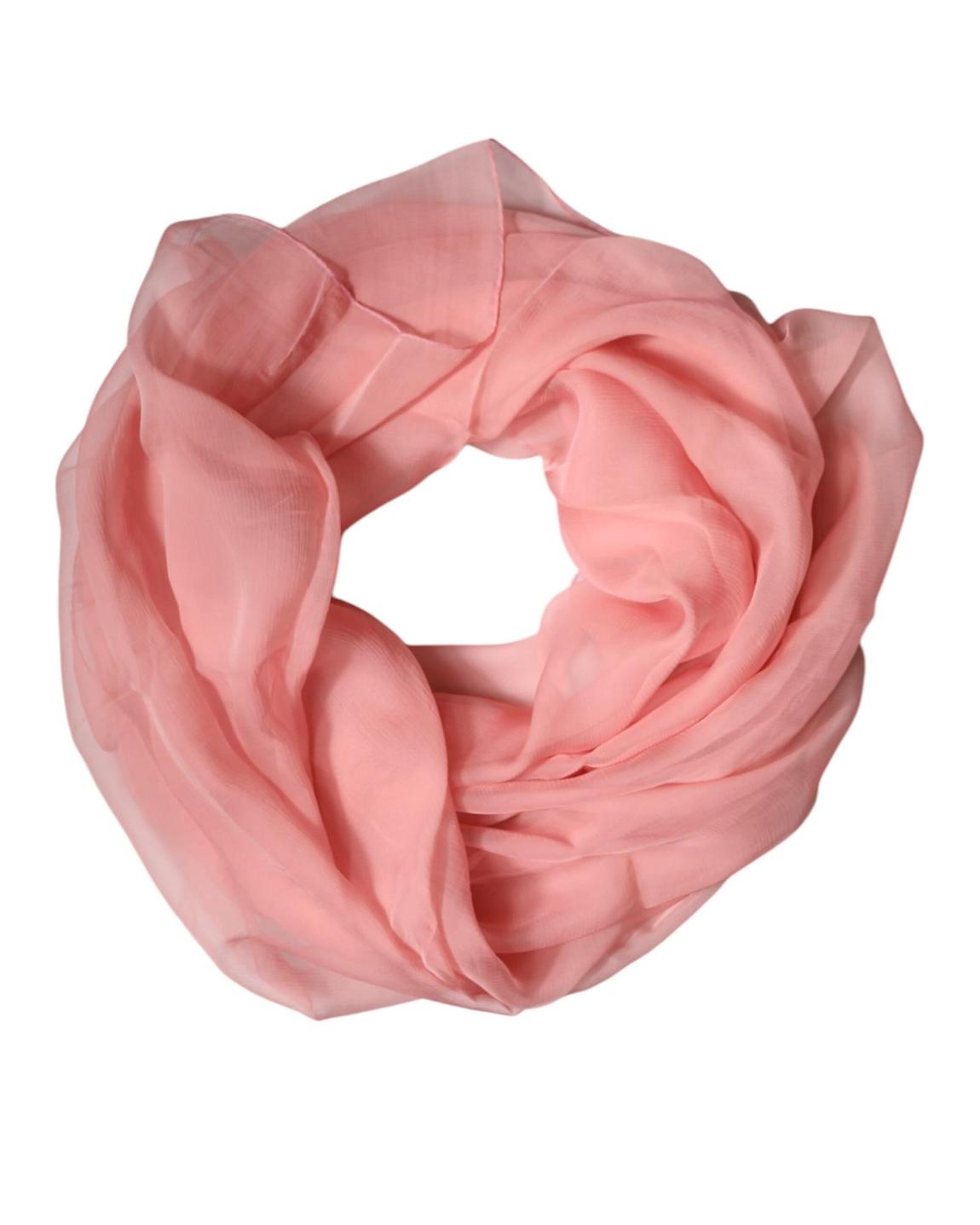 Silk Scarf Lightweight Accessory Wo - Pink Scarves main product photo