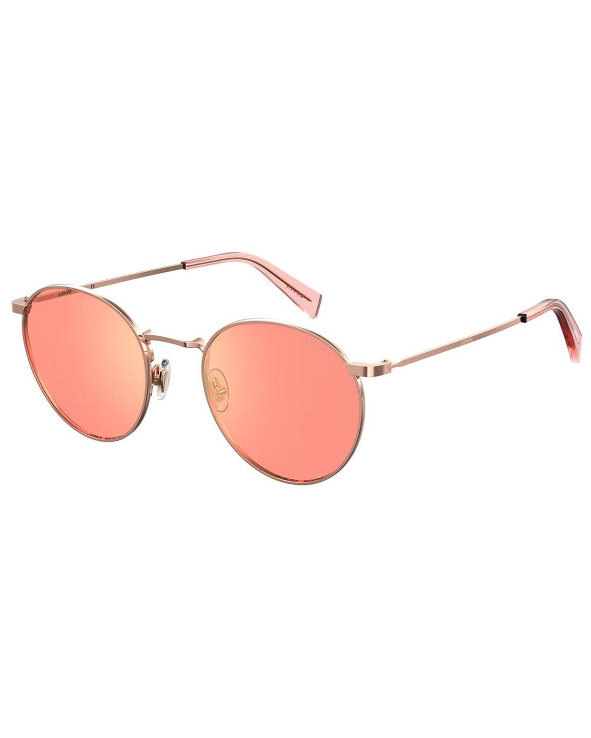 Round Metal Frame Sunglasses Unisex - Gold main product photo