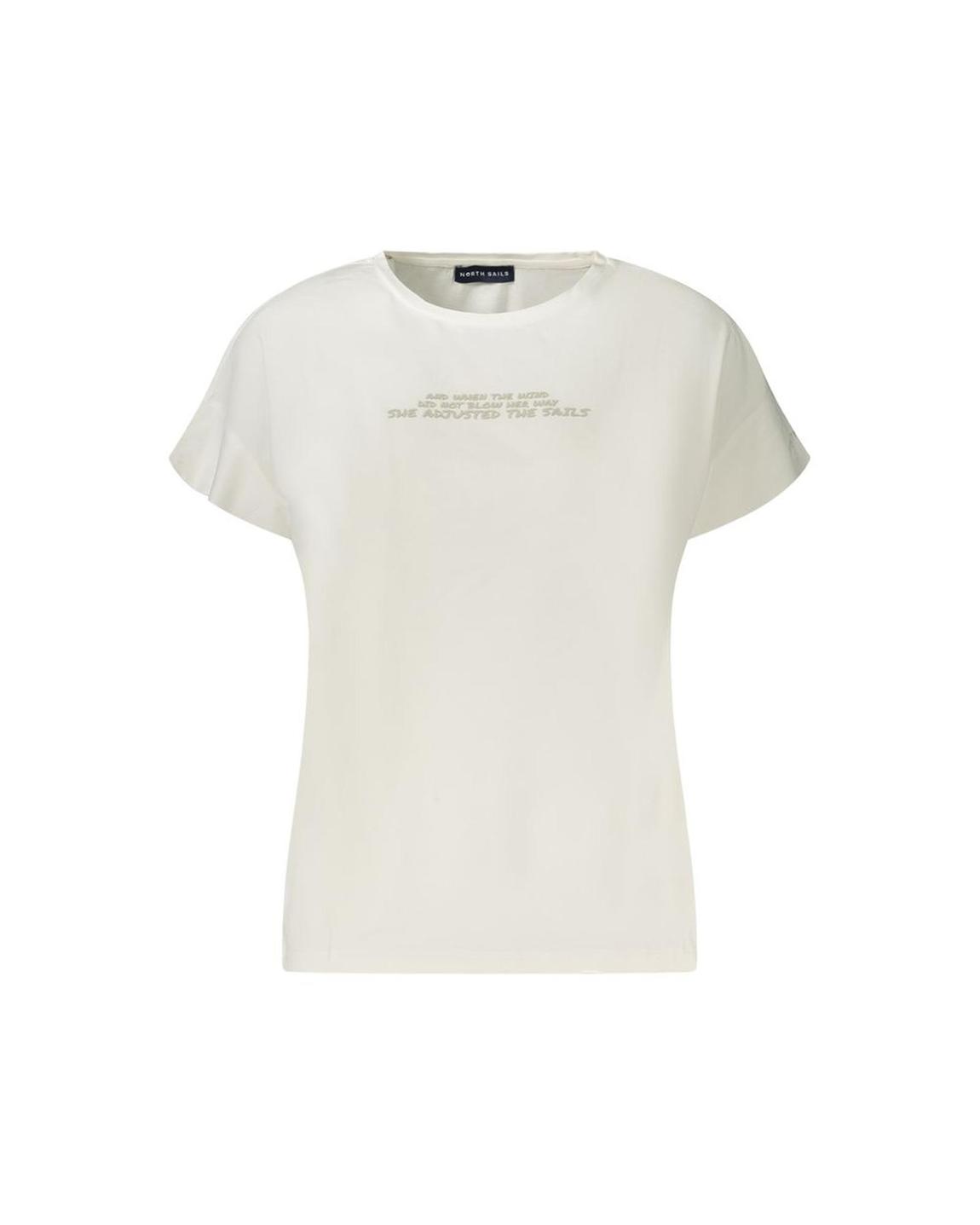 Short Sleeve Crew Neck Embroidered Tee Wo - White T-Shirts main product photo