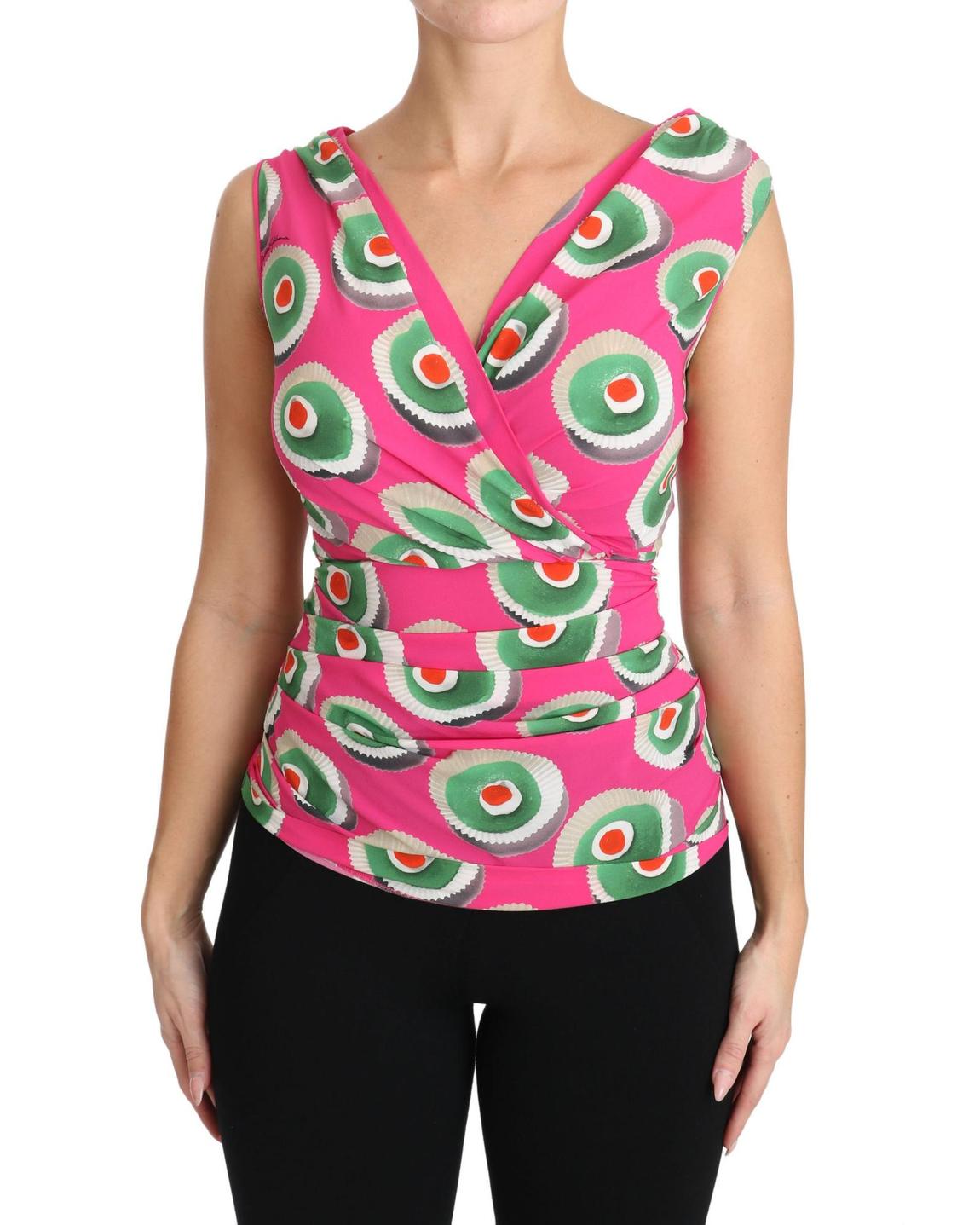 Dolce Gabbana TSH3120 Sleeveless Top Wo - Pink Tops main product photo