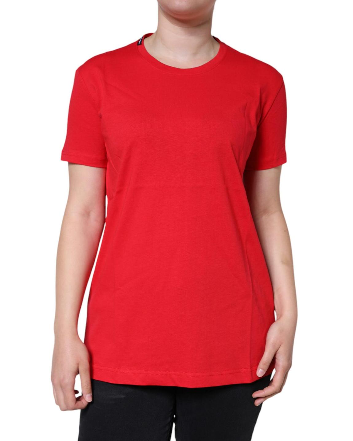 Dolce Gabbana TSH86519 Red Cotton TShirt Wo Tops main product photo