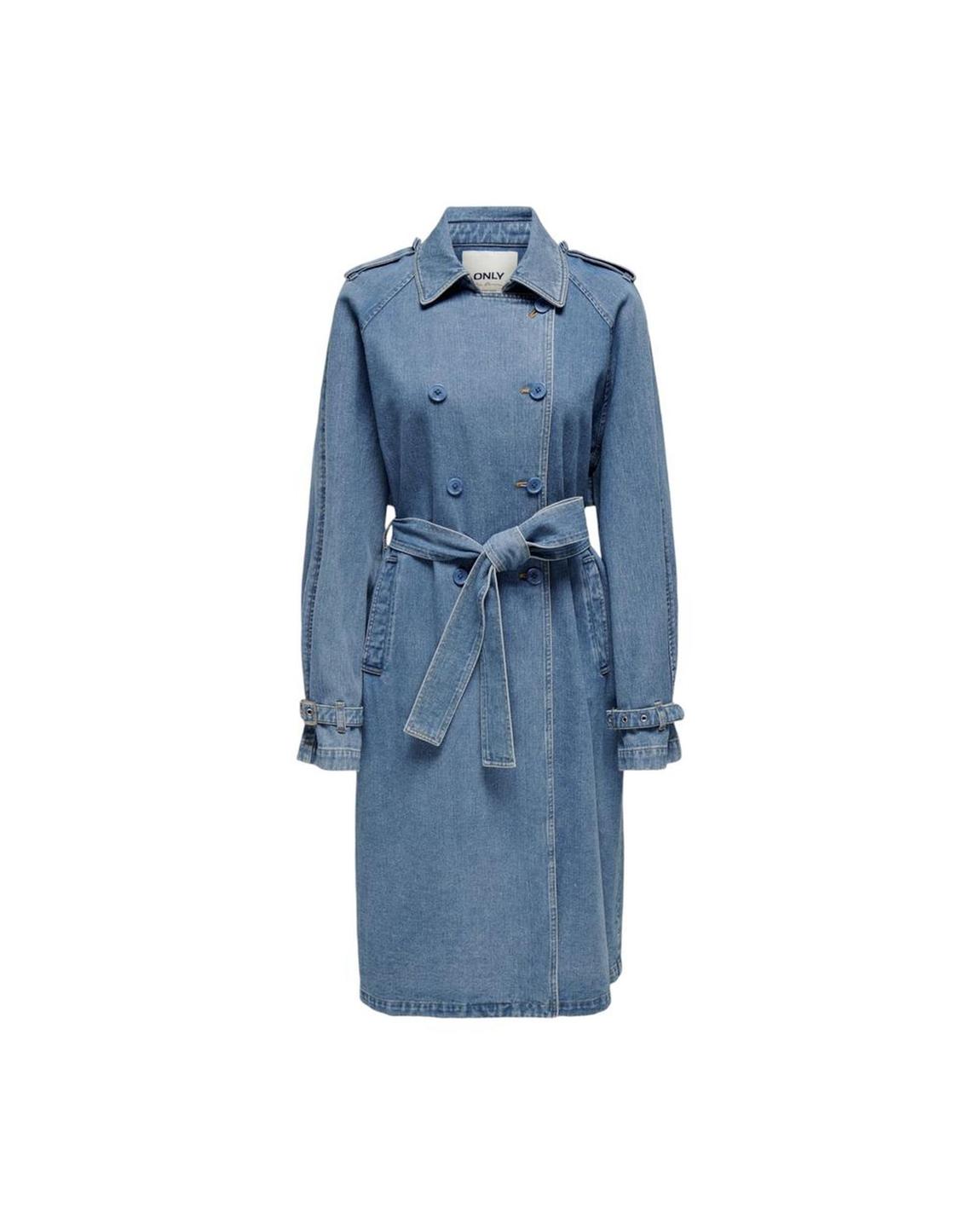 Denim Trench Coat Model ONLJULIA Wo - Blue main product photo