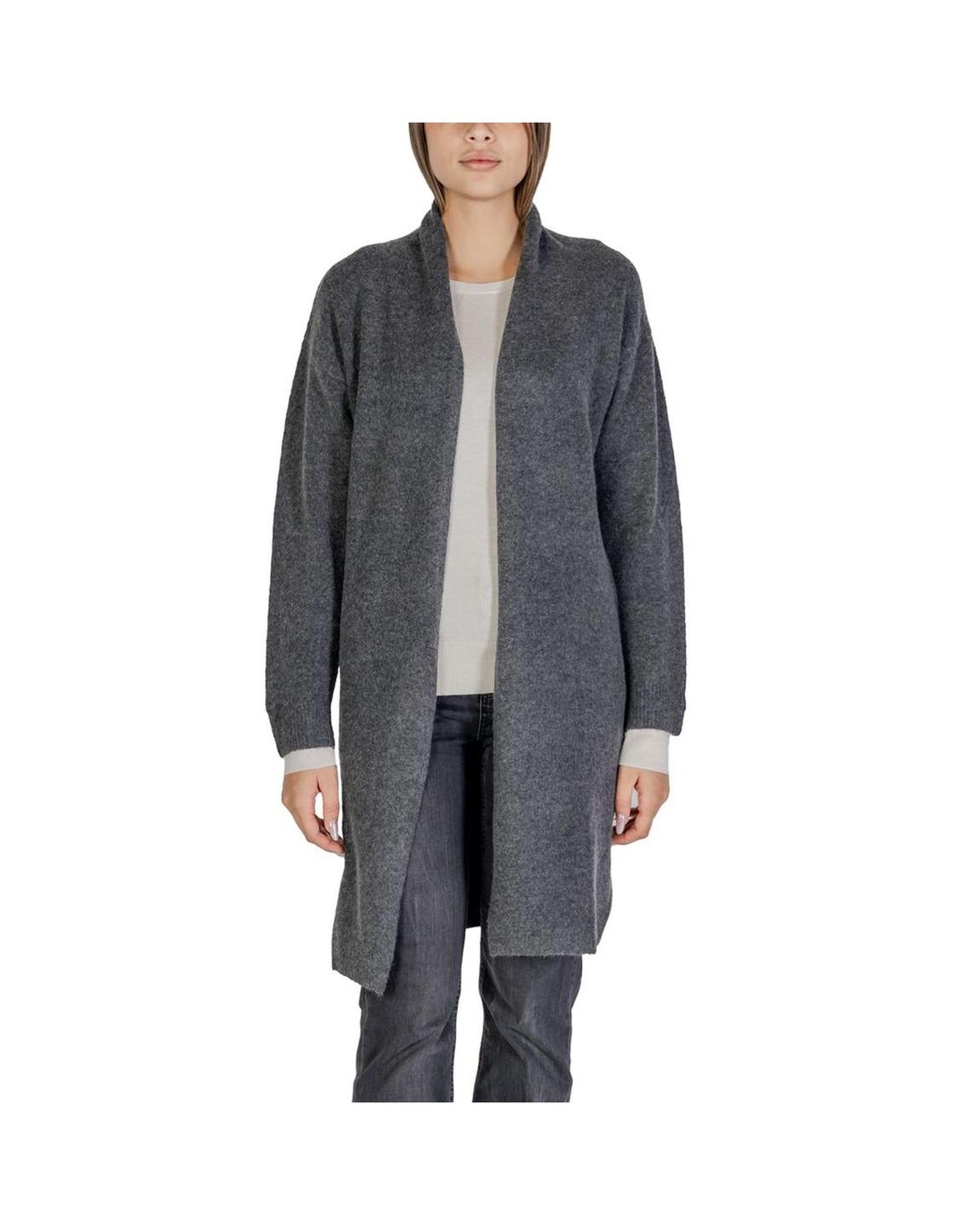 Long Cardigan Oversized Knitwear Wo - Gray main product photo