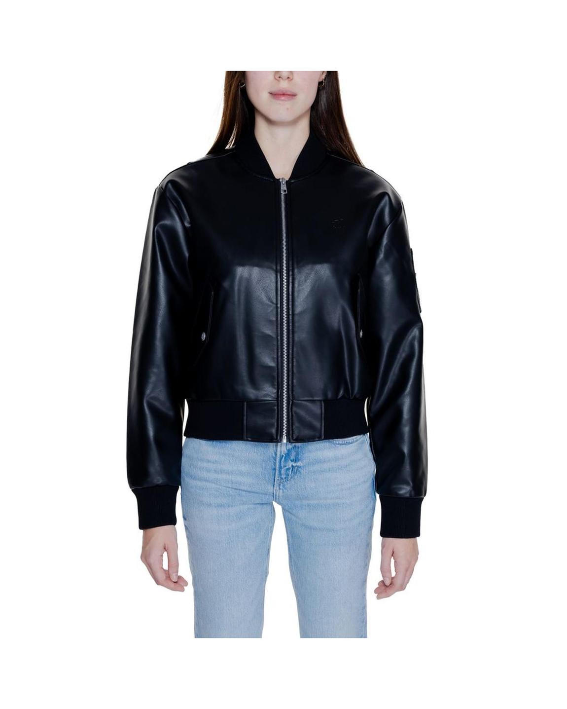 Cropped Bomber Jacket Wo - Black Jackets main product photo