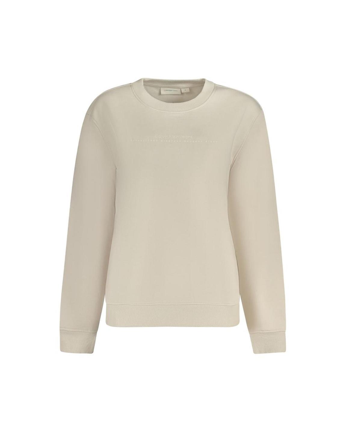Crew Neck Sweatshirt CWU002 Wo - Beige Sweaters main product photo