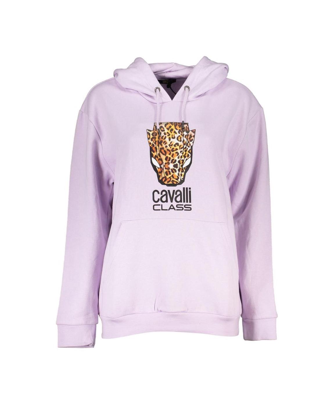 Leopard Head Hoodie Style CA28853 Wo - Purple Sweaters main product photo