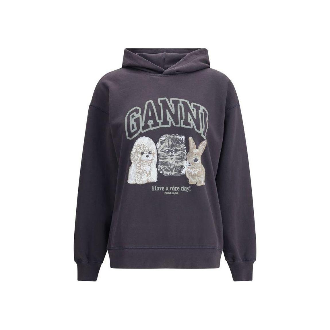 Animal Graphic Relaxed Hoodie Wo - Gray Sweaters main product photo