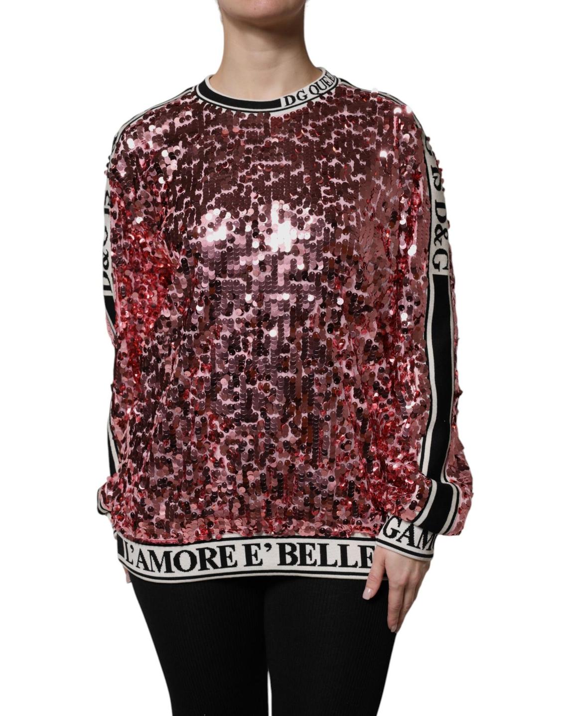 Sequin Pullover Sweater - Pink main product photo
