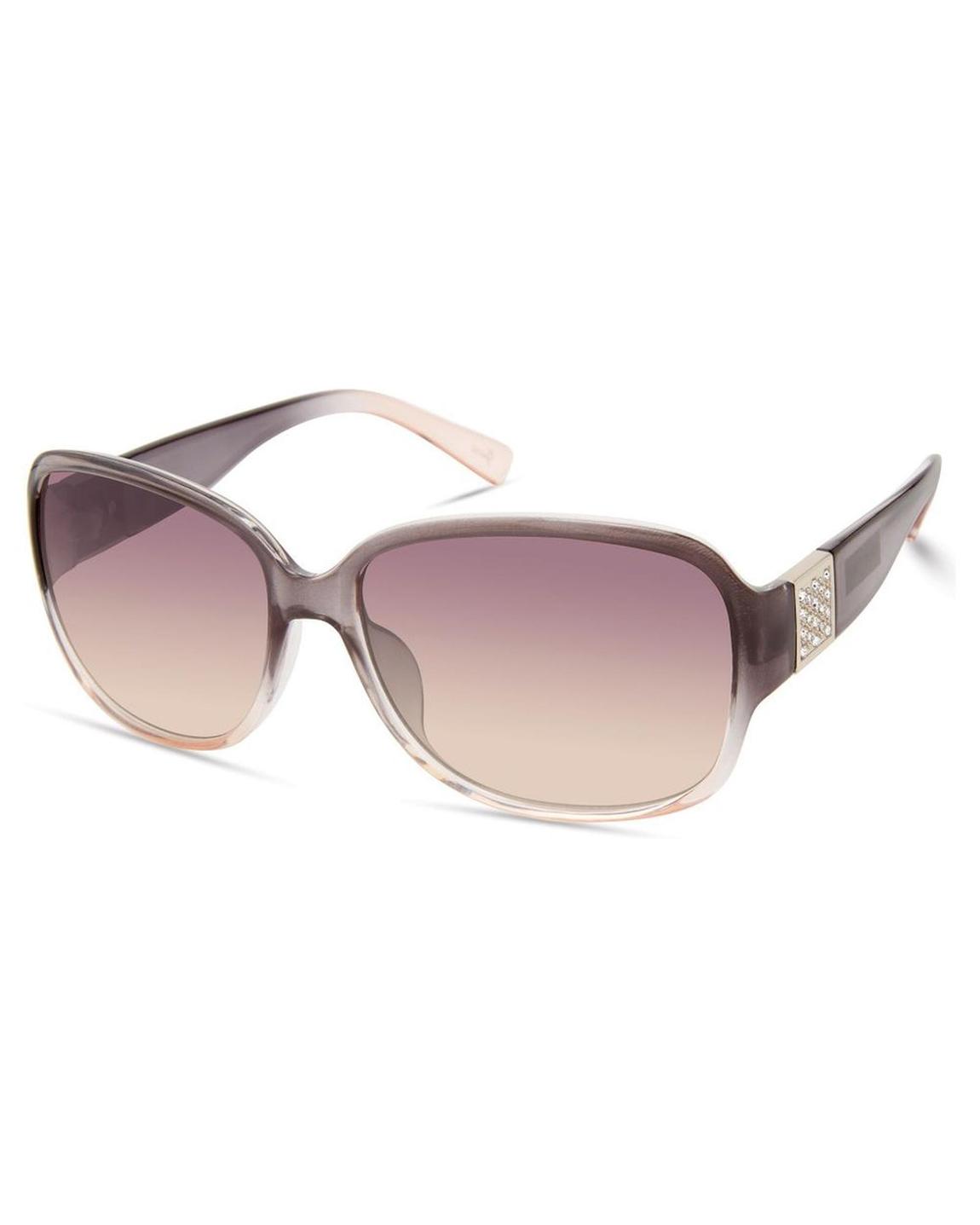 CrystalAccented Square Sunglasses Wo - Black main product photo